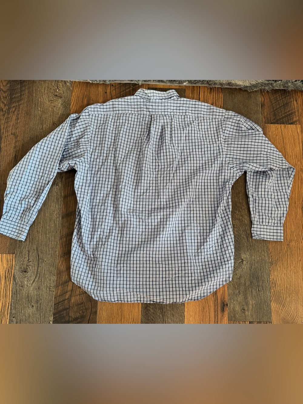 Ralph Lauren Blue & White Windowpane Button-Down Shirt - Picture 6 of 7